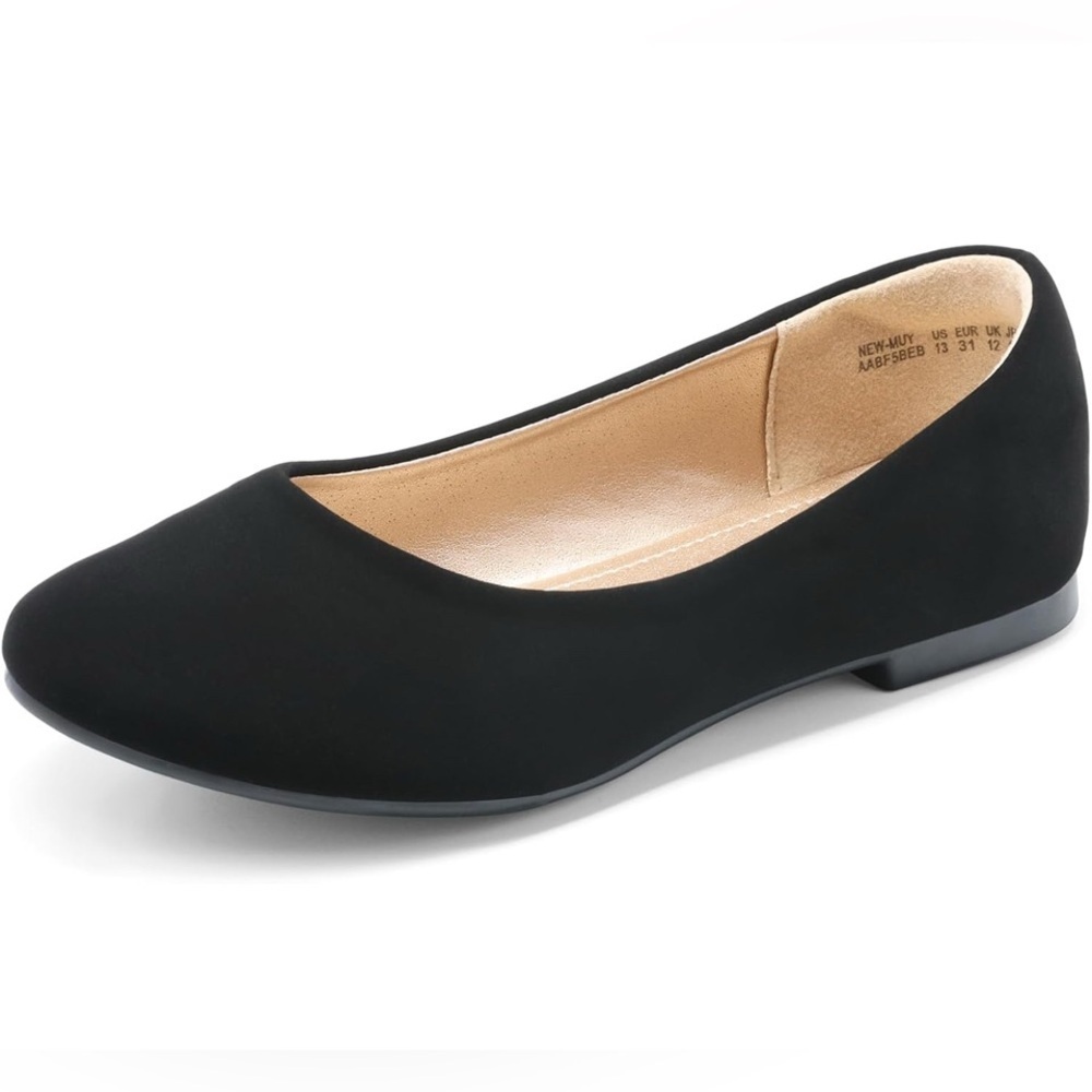 🏷️ DREAM PAIRS Women’s Slip On Ballerina Flats Black Size 8.5